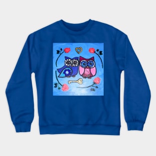 Love is the Key Owls Crewneck Sweatshirt